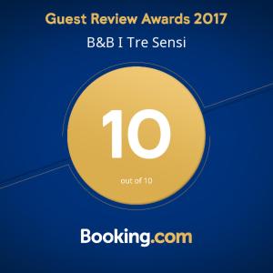 Certifikát, hodnocení, plakát nebo jiný dokument vystavený v ubytování B&B I Tre Sensi