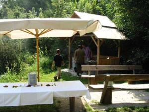 Ein Restaurant oder anderes Speiselokal in der Unterkunft Ferienhaus Klopeinersee Kärnten 