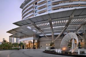 O edifício onde o hotel está situado
