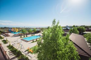 an overhead view of a pool at a resort at Picnic Park in Shenggeldi