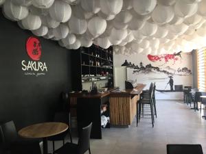 En restaurant eller et andet spisested på Flat Conforto em Itaipava