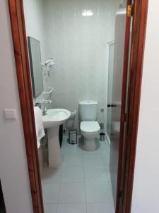 een badkamer met toilet en wastafel bij AL Visconde in Ponta Delgada +17 foto's