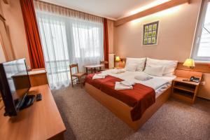 Posteľ alebo postele v izbe v ubytovaní Aqua Hotel Termál