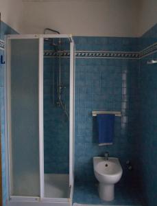 サルソマッジョーレ・テルメにあるTorre Colombaiaのバスルーム(トイレ、シャワー、シンク付)