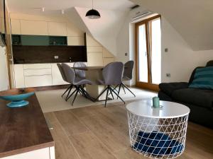 Kuchyň nebo kuchyňský kout v ubytování Apartmani Izvor - Tuheljske Toplice