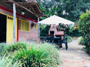 Zahrada ubytování Cabañas La Carolina - Mesa de Los Santos