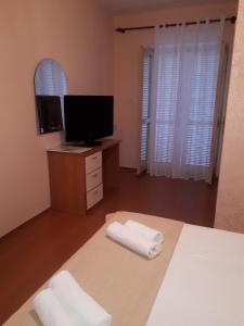 TV a/nebo společenská místnost v ubytování Apartments Tutina