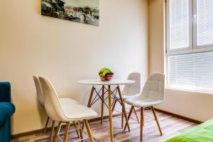 Et opholdsområde på Post Office Center Apartments