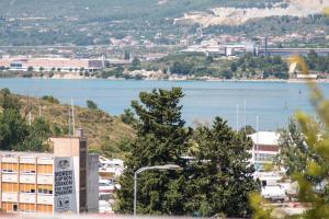 a view of a city with a large body of water at Apartman M.E.P. in Split