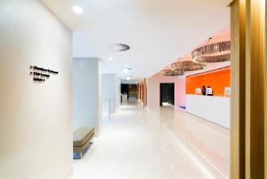 a corridor of a hospital with at Apex Temple Court Hotel in London