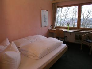 Postel nebo postele na pokoji v ubytování Humboldt-Haus