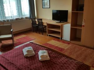 Telewizja i/lub zestaw kina domowego w obiekcie Grand Hotel