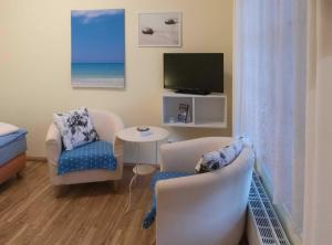 TV a/nebo společenská místnost v ubytování Pension im Adventhaus + 8 fotografií