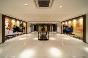 O saguão ou recepção de Hotel Panamby São Paulo