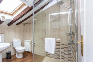 un bagno con doccia, WC e lavandino di Calidez en Malasaña - Nix a Madrid