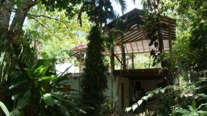 a house in the middle of a forest at Ecotopía Park in El Hoyo del Cacao