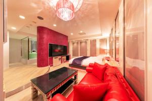 TV a/nebo společenská místnost v ubytování Hotel Eldia Yamanashi (Adult Only)
