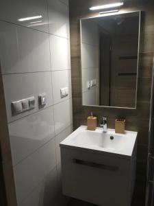 A bathroom at Apartmán Lomnička - Tatranská Lomnica - Krásny výhľad na Vysoké Tatry Még 18 kép