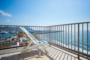 En balkon eller terrasse på Hotel Croce Di Malta