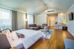 Kuchyň nebo kuchyňský kout v ubytování Hotel Residence Promenade