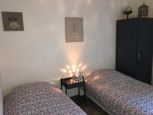 Postel nebo postele na pokoji v ubytování Le Jardin d'Inès