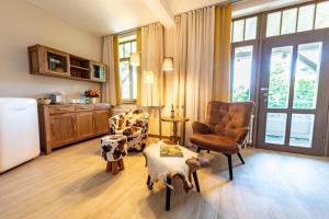 Kuchyň nebo kuchyňský kout v ubytování Hotel Villa Halliger
