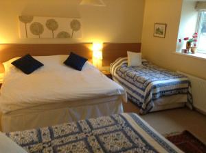 Un pat sau paturi într-o cameră la Boreland Farm