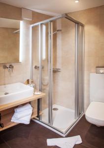 Ein Badezimmer in der Unterkunft Berggasthof Edelweiss