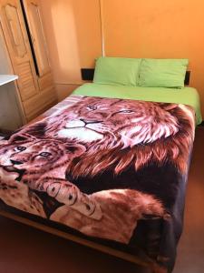 Una cama o camas en una habitación de Tour Hostal Wanka