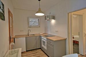 a kitchen with a sink and a counter top at Ferienwohnung Eulenhof in Neustadt an der Weinstraße