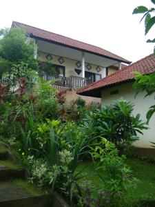 un jardín frente a una casa con plantas en Sinar Bali 2, en Amed