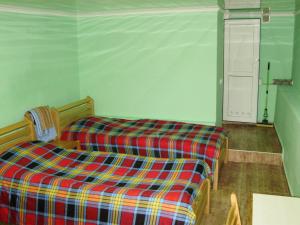 una stanza con due letti in una stanza di Apartment On Erekle 25a a Borjomi