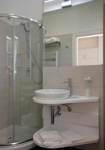 Koupelna v ubytování Hotel Aragosta