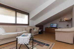 Televízia a/alebo spoločenská miestnosť v ubytovaní Apartman Podgora