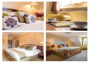a collage of photos of a hotel room at Hotel Miramar in Bournemouth