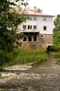 ein Haus am Ufer eines Flusses in der Unterkunft Mosina Vesiveski in Vissi
