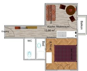 Plan piętra w obiekcie Apart Toscana