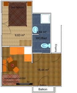 Plan piętra w obiekcie Apart Toscana
