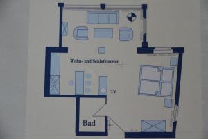 ヘリングスドルフにあるSchmiedehaus - Appartementの間取図