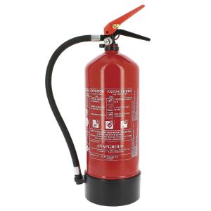a fire extinguisher is shown with a red at La Casa de Alba in Gijón