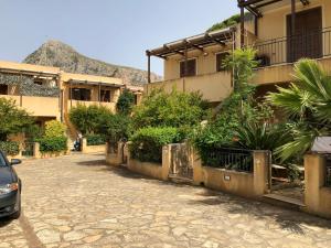 En generel udsigt til bjerge eller udsigt til bjerge taget fra villaen