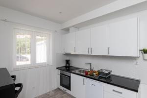 Kuchyň nebo kuchyňský kout v ubytování Apartments Siblings