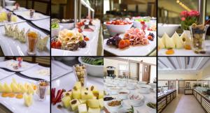a collage of photos of different types of food at The Grand Mira Business Hotel in Istanbul