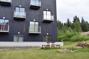 Vonkajšia záhrada v ubytovaní Apartment Mumlava falls