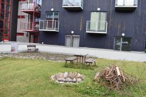 Vonkajšia záhrada v ubytovaní Apartment Mumlava falls