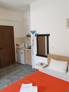 Cama o camas de una habitación en Agia Fotia