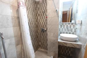 Koupelna v ubytování Hotel Mallas