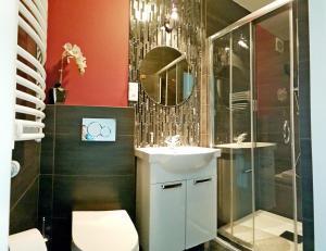 Kúpeľňa v ubytovaní Apartament Podkowa z widokiem na Giewont + 33 fotografií