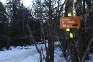 Refugio Altazor durante l'inverno