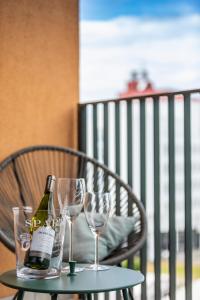 Balkón alebo terasa v ubytovaní Apartament Prestige & Sea Horyzont 613